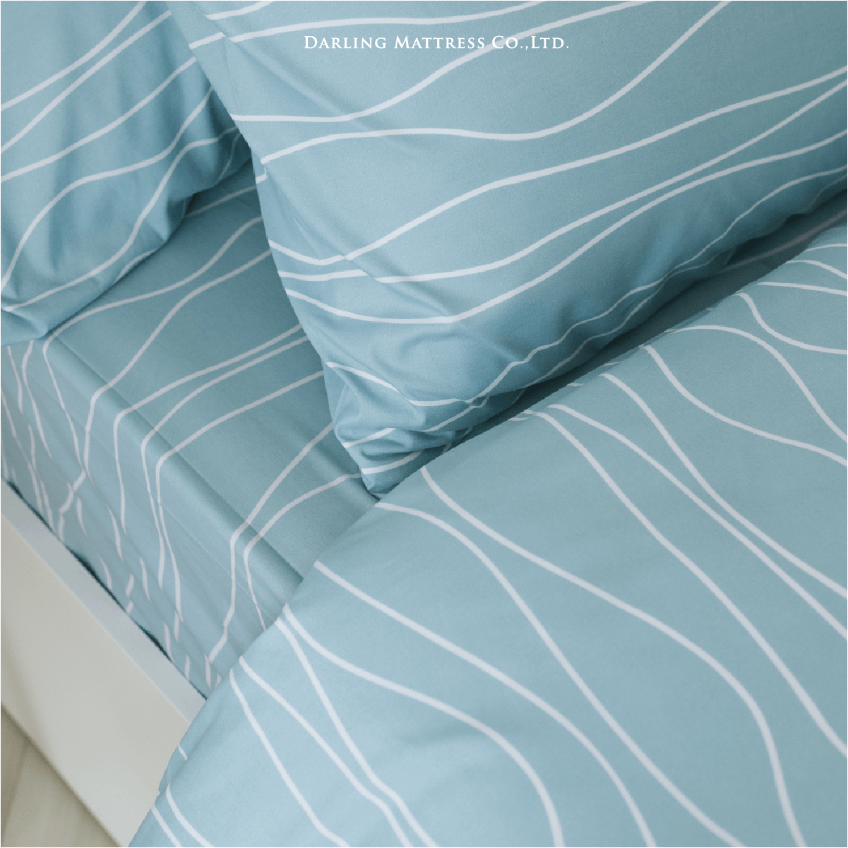 ชุดผ้าปูผ้านวม 6 ฟุต DARLING MATTRESS รุ่นแอบสแตรกต์ ลายไอวอรี่_3